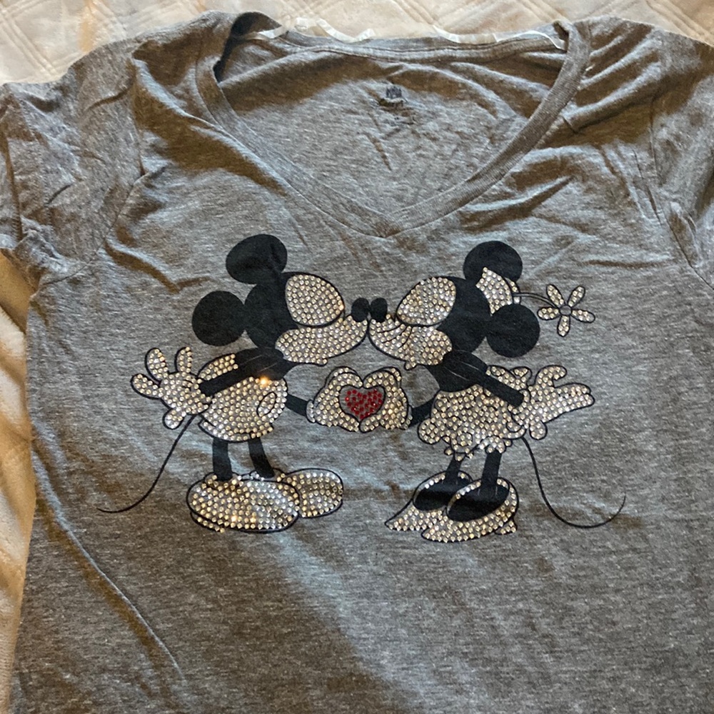Sequined Minnie and Mickey shirt from Disney